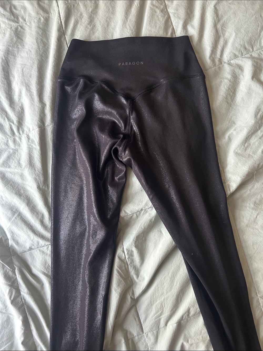 PARAGON Black Shiny Faux Leather Leggings - Picture 2 of 4